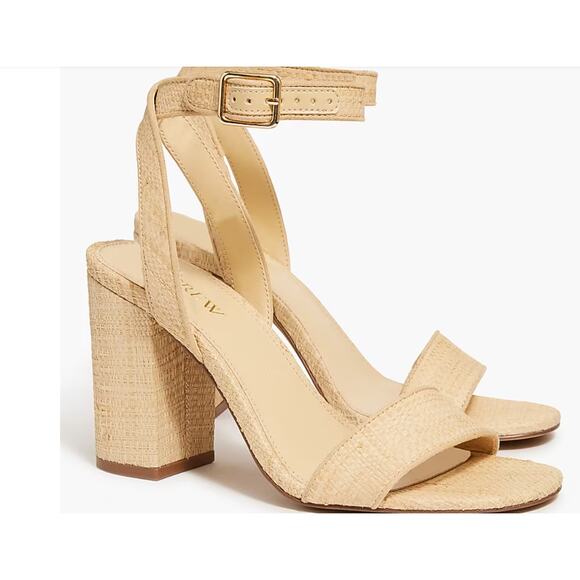 J. Crew Woven Heeled Sandals size 8.5 - Picture 1 of 8